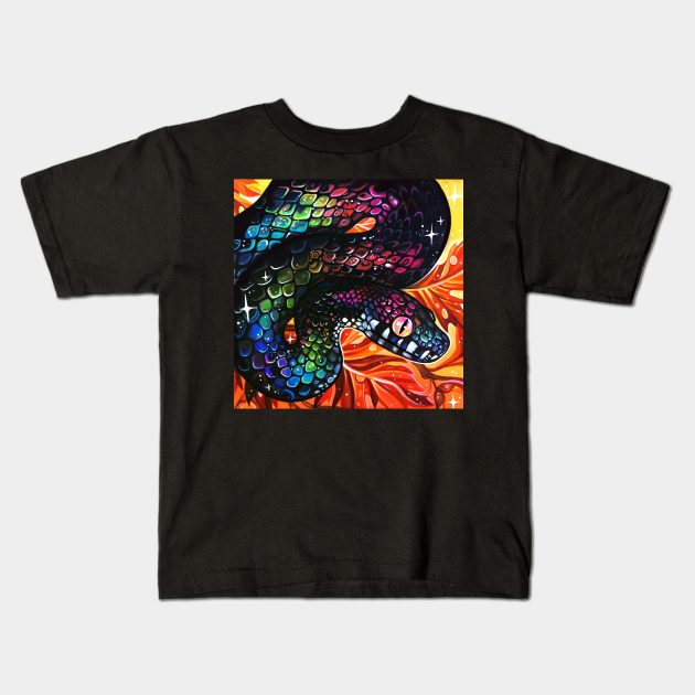 Autumn Snake Kids T-Shirt by Bethaliceart